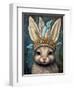 Boho Prairie Rabbit-null-Framed Art Print