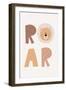 Boho Roar Lettering-Barkova Nadya-Framed Art Print