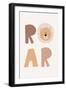 Boho Roar Lettering-Barkova Nadya-Framed Art Print