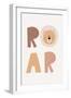 Boho Roar Lettering-Barkova Nadya-Framed Art Print