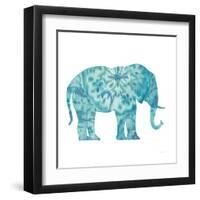 Boho Teal Elephant I-Danhui Nai-Framed Art Print