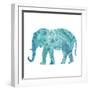 Boho Teal Elephant II-Danhui Nai-Framed Art Print