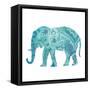 Boho Teal Elephant II-Danhui Nai-Framed Stretched Canvas