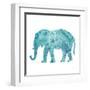 Boho Teal Elephant II-Danhui Nai-Framed Art Print