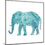 Boho Teal Elephant II-Danhui Nai-Mounted Art Print