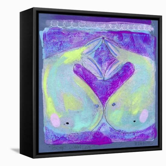 Boho Whales-Wyanne-Framed Stretched Canvas