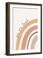 Boho You Are Loved Rainbow-Barkova Nadya-Framed Art Print