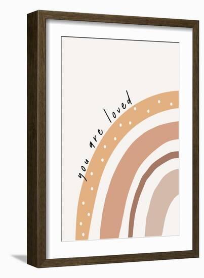 Boho You Are Loved Rainbow-Barkova Nadya-Framed Art Print