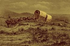 Wild West - mule-train heading west-Bohuslav Kroupa-Laminated Giclee Print