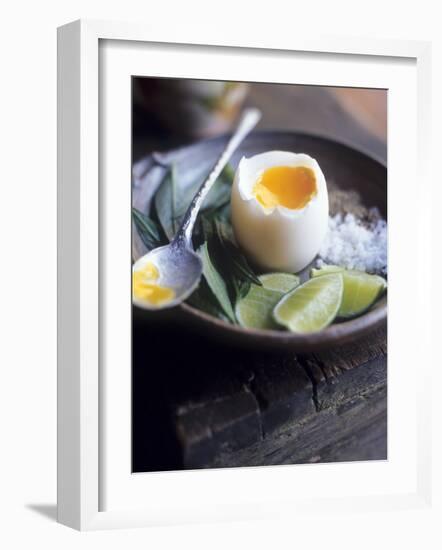 Boiled Egg with Lime, Salt, Pepper & Vietnamese Coriander-Maja Smend-Framed Photographic Print