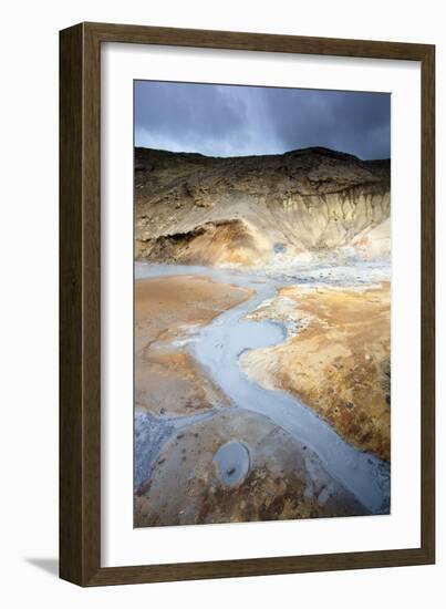 Boiling Mud Pools and Stream at Seltun-Lee Frost-Framed Photographic Print