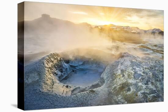 Boiling Mud Pots in Geothermal Area, Iceland-Arctic-Images-Stretched Canvas