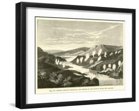 Boiling Springs, Fumaroles, and Geysers on the Waikato River, New Zealand-null-Framed Giclee Print