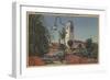 Boise, ID - View of Union Pacific Depot with Gardens-Lantern Press-Framed Art Print