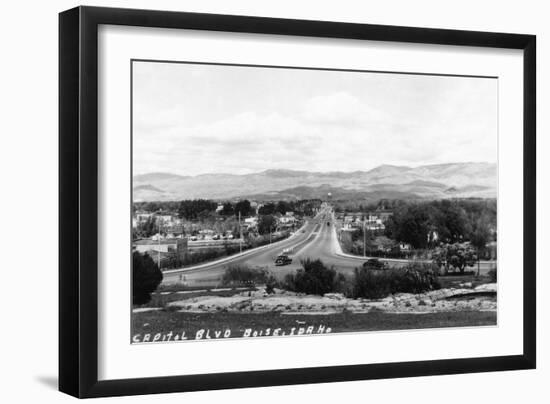 Boise, Idaho - Capitol Boulevard-Lantern Press-Framed Art Print