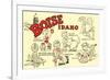 Boise, Idaho, Cartoons-null-Framed Premium Giclee Print