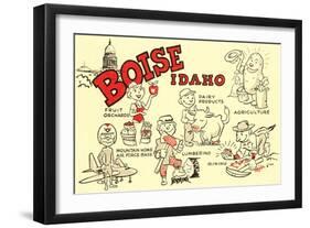 Boise, Idaho, Cartoons-null-Framed Art Print