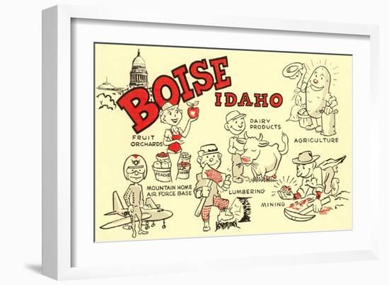 Boise, Idaho, Cartoons-null-Framed Art Print