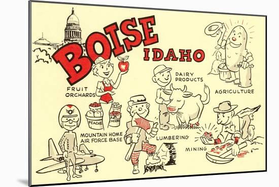 Boise, Idaho, Cartoons-null-Mounted Art Print