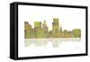 Boise Idaho Skyline 1-Marlene Watson-Framed Stretched Canvas