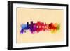 Boise, Idaho - Skyline Abstract-Lantern Press-Framed Art Print