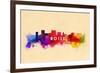 Boise, Idaho - Skyline Abstract-Lantern Press-Framed Premium Giclee Print