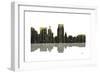 Boise Idaho Skyline BW 1-Marlene Watson-Framed Giclee Print