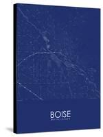 Boise, United States of America Blue Map-null-Stretched Canvas