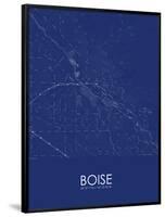 Boise, United States of America Blue Map-null-Framed Poster