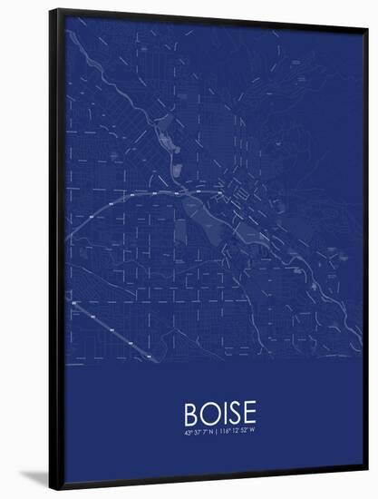 Boise, United States of America Blue Map-null-Framed Poster