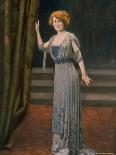Model Wearing Blue Beaded Robe du Soir, or Evening Dress Designed by Paquin-Boissonnas & Taponier-Stretched Canvas