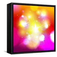 Bokeh Background with Pop-Art Dots-Selenka-Framed Stretched Canvas