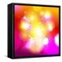 Bokeh Background with Pop-Art Dots-Selenka-Framed Stretched Canvas