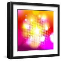 Bokeh Background with Pop-Art Dots-Selenka-Framed Art Print