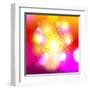 Bokeh Background with Pop-Art Dots-Selenka-Framed Art Print