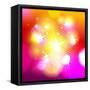 Bokeh Background with Pop-Art Dots-Selenka-Framed Stretched Canvas