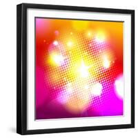 Bokeh Background with Pop-Art Dots-Selenka-Framed Art Print