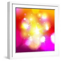 Bokeh Background with Pop-Art Dots-Selenka-Framed Art Print