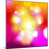 Bokeh Background with Pop-Art Dots-Selenka-Mounted Art Print