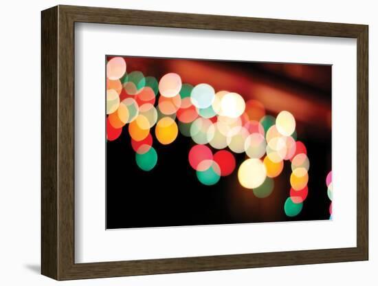 Bokeh I-Leesa White-Framed Photographic Print