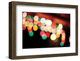 Bokeh I-Leesa White-Framed Photographic Print