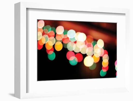 Bokeh I-Leesa White-Framed Photographic Print