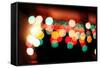 Bokeh II-Leesa White-Framed Stretched Canvas