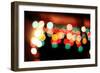 Bokeh II-Leesa White-Framed Photographic Print