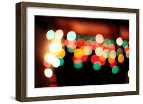 Bokeh II-Leesa White-Framed Photographic Print