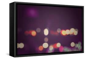 Bokeh Light Vintage Background-nu1983-Framed Stretched Canvas