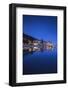 Bol Harbour Lit Up at Dusk, Bol, Brac Island, Dalmatian Coast, Croatia, Europe-John Miller-Framed Photographic Print