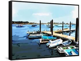 Bold Boats V-Emily Kalina-Framed Stretched Canvas