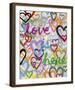 Bold Brushstrokes - Love is Here-Lottie Fontaine-Framed Giclee Print