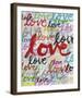 Bold Brushstrokes - Love-Lottie Fontaine-Framed Giclee Print